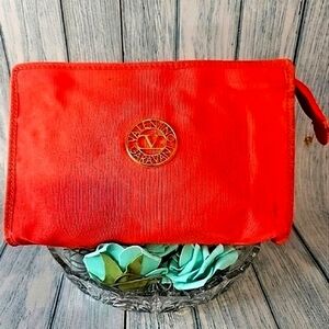 🔥Valentino Garavani Clutch/Zippered Vintage Canvas Coral Red Bag🔥
